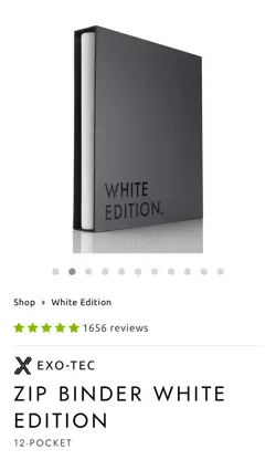 Vault X White Edition 12 Pocket Exo-Tec Zip Binder - BRAND NEW - VaultX Pokemon - Image 1