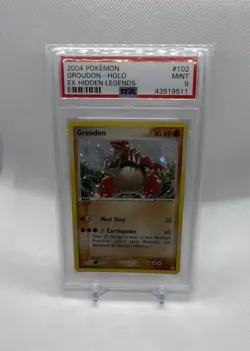 Pokemon Groudon EX Holo Rare Card #102 Hidden Legends Series, PSA 9 Mint - Image 1