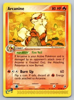 Arcanine EX Sandstorm 15/100 Regular Rare Pokemon Card - Scratch MP - Image 1