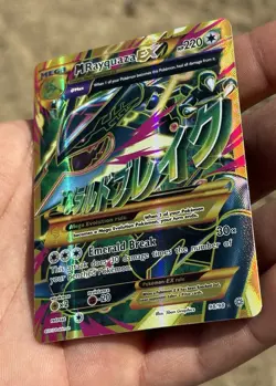 M Rayquaza EX Shiny Full Art Holo Card 98/98 XY-Ancient Origins LP-MP Condition - Image 2