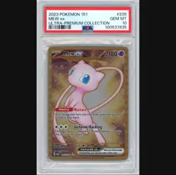 2023 Pokemon Mew ex Full Art 151 UPC Gold Metal Promo Card 205/165 PSA 10 GEM MT - Image 1