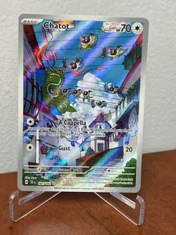 Pokemon TCG Chatot Full Art Holo Card 181/162 Temporal Forces - Image 1