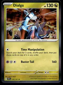 Dialga 135/191 Pokemon Card Surging Sparks Rare 130 HP Holo Near Mint C16 - Image 1