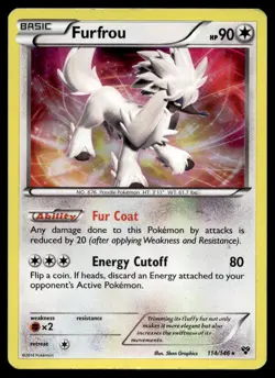 Furfrou 114/146 Pokemon Card XY Rare 90 HP Holo Lightly Played E4 - Image 1