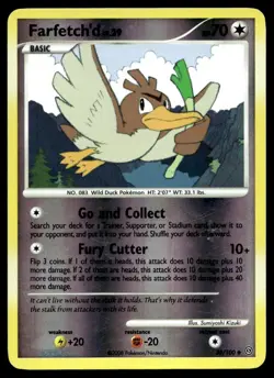 Farfetch'd 38/100 Pokemon Card Stormfront Uncommon 70 HP Rev Holo LP K36 - Image 1