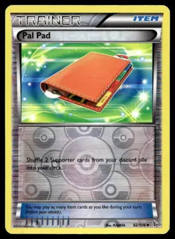 Pal Pad 92/106 Pokemon Card Flashfire Uncommon Trainer Rev Holo LP SI - Image 1