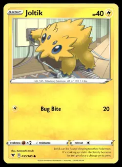 Joltik 55/185 Pokemon Card Vivid Voltage Common 40 HP Near Mint UE - Image 1