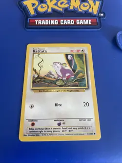 Pokemon TCG Rattata Card 61/102 1st Edition Shadowless Base Set - Image 1