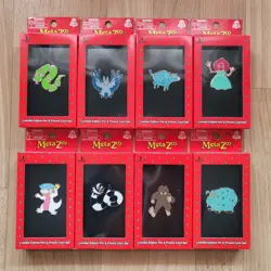 8x Cryptid Nation CN1 Pin & Promo Card Set OVP Sealed Mothman Babe - MetaZoo CCG - Image 1