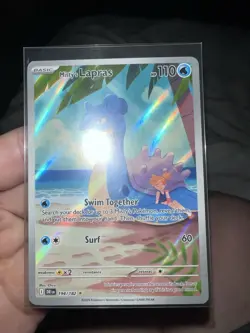 Pokemon TCG Misty's Lapras Destined Rivals 194/182 Illustration Rare Card - Image 1
