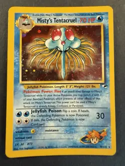 Pokemon TCG Gym Heroes Misty's Tentacruel Holo Rare Card 10/132 Unlimited LP - Image 1