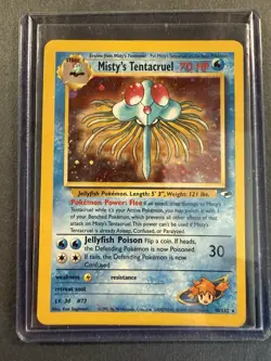 Pokemon TCG Gym Heroes Misty's Tentacruel Holo Rare Card 10/132 Unlimited LP - Image 3