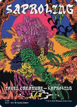 1 x FOIL Saproling Token #1139 -SLD Welcome to the Fungal NM MTG - Image 1