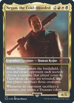 1 x FOIL Negan, the Cold-Blooded NM Secret Lair Drop 147 Magic the Gathering MTG - Image 1