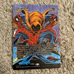 MTG Saw in Half (Borderless) Marvel Regular M 0021 Magic The Gathering Spiderman - Image 1