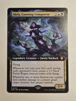 Alela, Cunning Conqueror (Extended Art) Commander: Wilds of Eldraine Regular Mtg - Image 1