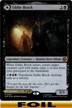 1x - Eddie Brock - FOIL #55 - Marvel's Spider-Man - NM MTG - Image 1