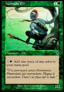 Nomadic Elf - Light Play MTG Invasion - Image 1