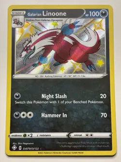 Pokemon TCG Shining Fates: Shiny Vault #SV079/SV122 Galarian Linoone NM - Image 1