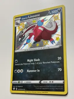 Pokemon TCG Shining Fates: Shiny Vault #SV079/SV122 Galarian Linoone NM - Image 3