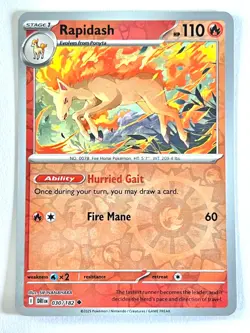 Rapidash 030/182 Reverse Holo Destined Rivals Pokemon - Pack Fresh Near Mint NM - Image 1