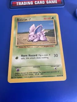 1st Edition GERMAN Nidoran 55/102 Pokemon TCG WOTC Base Set LP - Image 1