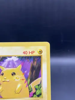 PIKACHU 1ST EDITION SHADOWLESS YELLOW CHEEKS GREY STAMP 1999 POKEMON #58/102 TCG - Image 3