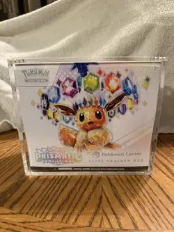 Prismatic Evolutions Pokemon Center Elite Trainer Box With Acrylic Protector NEW - Image 1