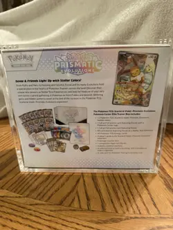 Prismatic Evolutions Pokemon Center Elite Trainer Box With Acrylic Protector NEW - Image 2