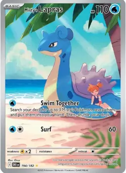Pokemon TCG Misty's Lapras 194/182! NM Condition! See Description! - Image 1