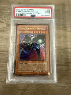 PSA 9 MINT Toon Summoned Skull MRL-073 Ultra Rare 1st Edition Yugioh Card - Image 1