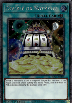 Double Or Nothing! - Platinum Secret Rare 1st Edition RA04-EN156 - NM - YuGiOh - Image 1