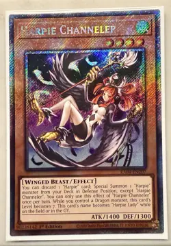 Harpie Channeler 1st Edition Platinum Secret Rare RA04-EN207 Yu-Gi-Oh! - Image 1
