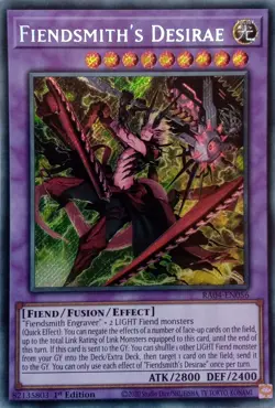 RA04-EN056 FIENDSMITH'S DESIRAE SECRET RARE 1ST EDITION YuGiOh CARD - Image 1