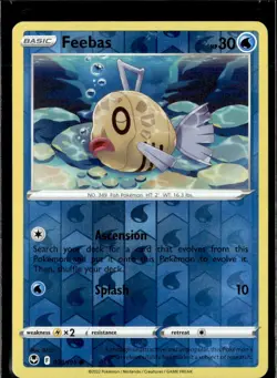 Pokemon Feebas 039/195 Silver Tempest Reverse Holo Common 2 Card Lot - Image 1