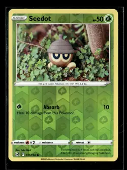 Pokemon Seedot 011/196 Lost Origin Reverse Holo Common 2 Card Lot - Image 1