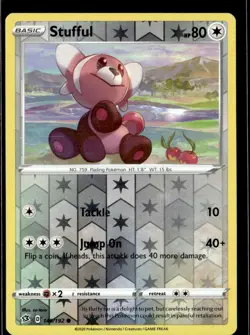 Pokemon Stufful 149/192 Rebel Clash Reverse Holo Common 2 Card Lot - Image 1