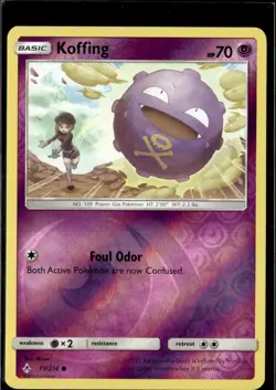 Pokemon Koffing 73/214 Unbroken Bonds Reverse Holo Common 2 Card Lot - Image 1