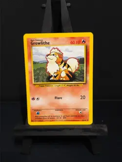 Growlithe 28/102 Base Set Uncommon Pokemon Card WOTC - Image 1