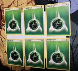 Pokemon TCG Grass Energy Set.of 6 Cards 2005 - Image 1
