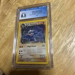Dark Machamp 10/82 Team Rocket Unlimited Holo Pokemon Card CGC 8.5 Graded Swirl - Image 2