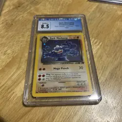 Dark Machamp 10/82 Team Rocket Unlimited Holo Pokemon Card CGC 8.5 Graded Swirl - Image 3