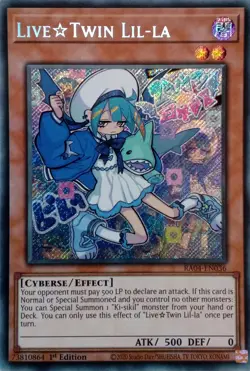 RA04-EN036 LIVE TWIN LIL-LA SECRET RARE 1ST EDITION YuGiOh CARD - Image 1