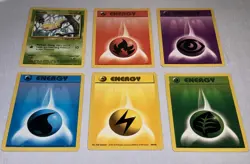 Pokemon Original Base Set 6 of 102 Pokemon Game Cards Mint Energy Card Trainer - Image 1