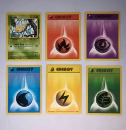 Pokemon Original Base Set 6 of 102 Pokemon Game Cards Mint Energy Card Trainer - Image 3