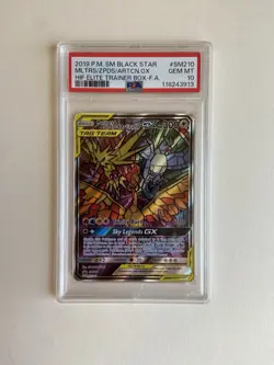 Pokemon 2019 SM Black Star Moltres/Zapdos/Articuno GX PSA 10 Card - Image 1