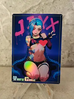 Jinx Trading Card Waifu Goddess Story Anime Girl holo Karte Manga Full Art - Image 1
