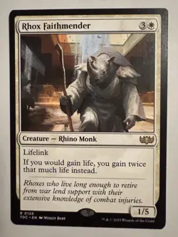 x1 Rhox Faithmender R MTG Commander: Tarkir: Dragonstorm M/NM, English - Image 1