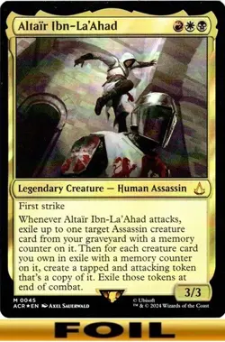 1x - Altair Ibn-La'Ahad - FOIL #45 - Assassin's Creed - NM MTG - Image 1
