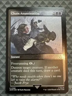 MTG Chain Assassination #0199 Foil Etched Uncommon UB: Assassin’s Creed (ACR) - Image 2